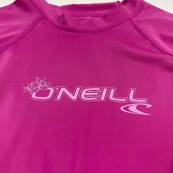 ONEILL Rashguard Womens L Pink UPF 50 Short Sleeve Swimwear - Picture 2 of 7